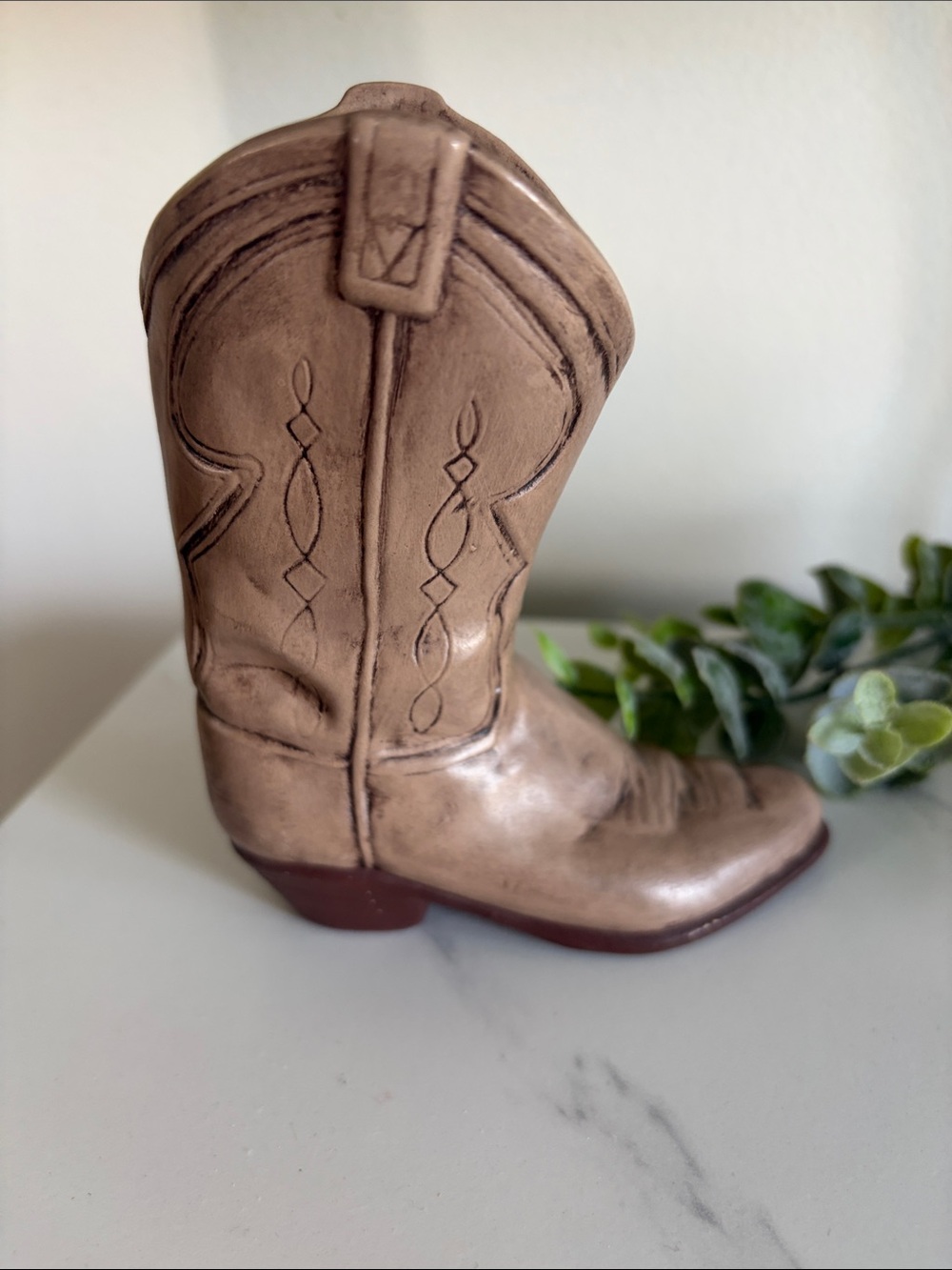 Vintage Cowboy Boot small vase ceramic  piece